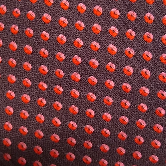 Linda Allard Ellen Tracy 100% Wool Belted Polkadot Burgundy Red Trench Coat 12 - Picture 6 of 11